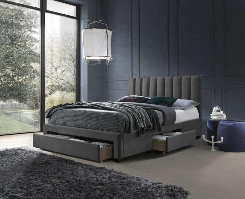 Кровать HALMAR GRACE 160 серый (160*200)
